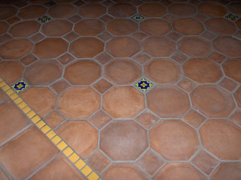 Antique Octagon Terracotta Outdoor Floor Tiles Pakistan