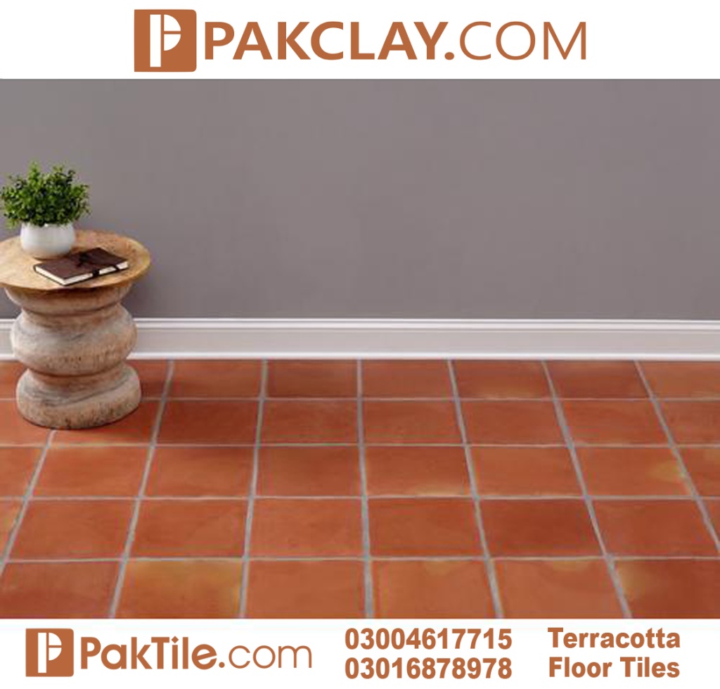 Natural Terracotta Square Floor Tiles