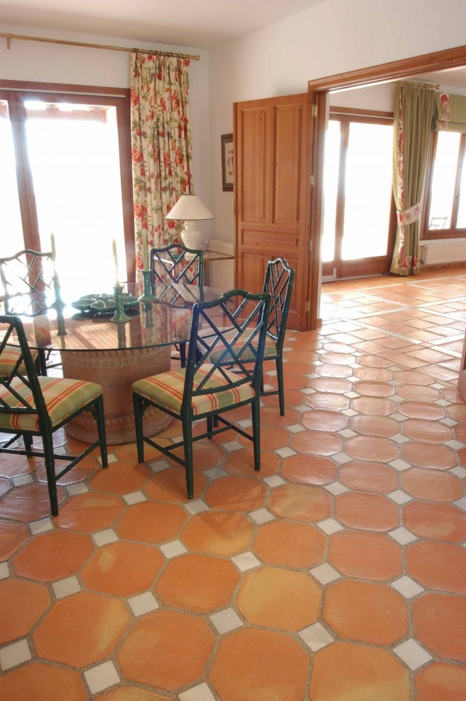 White Octagon Terracotta Floor Tile Shop
